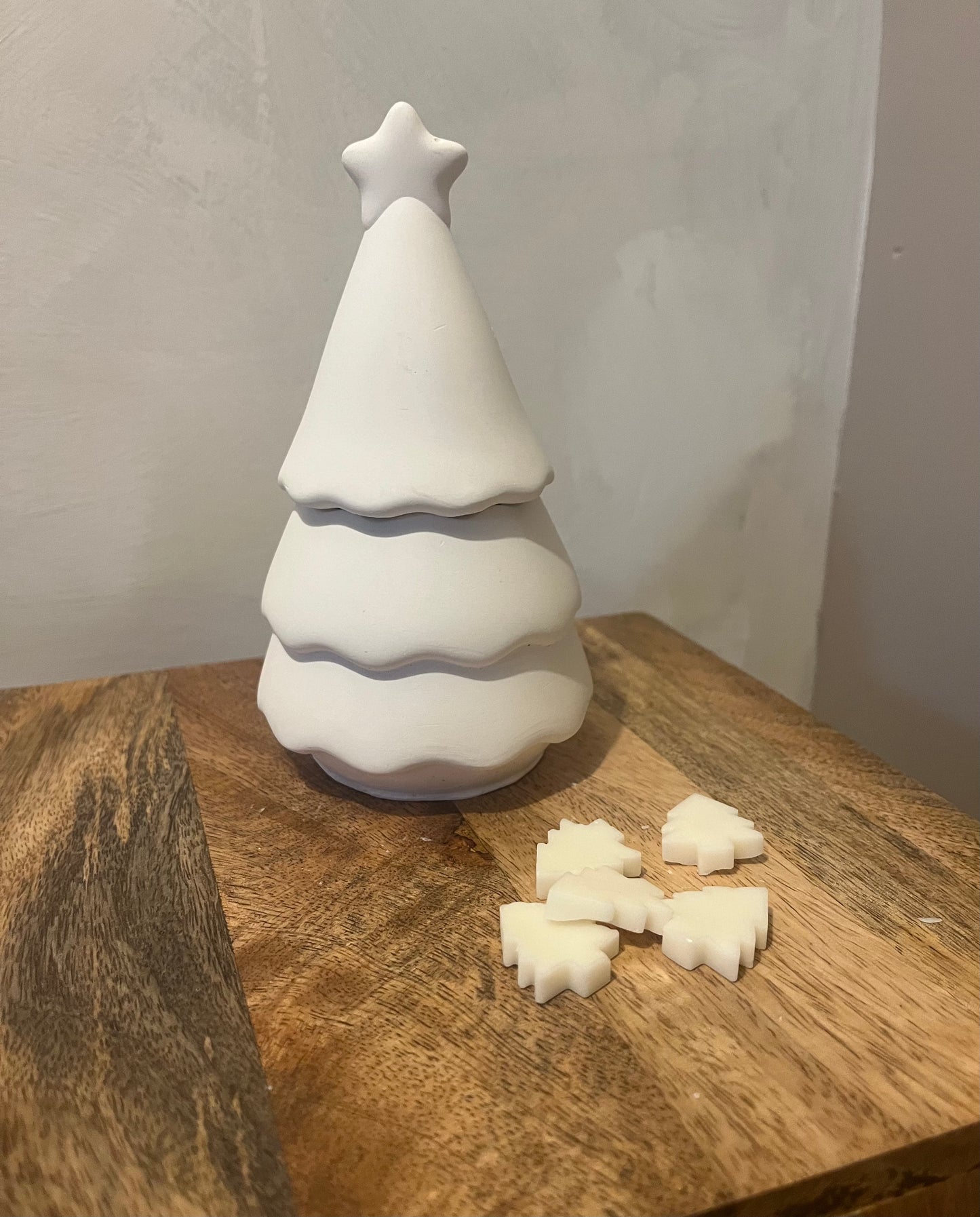 Handmade Christmas Tree Jar with Wax Melts