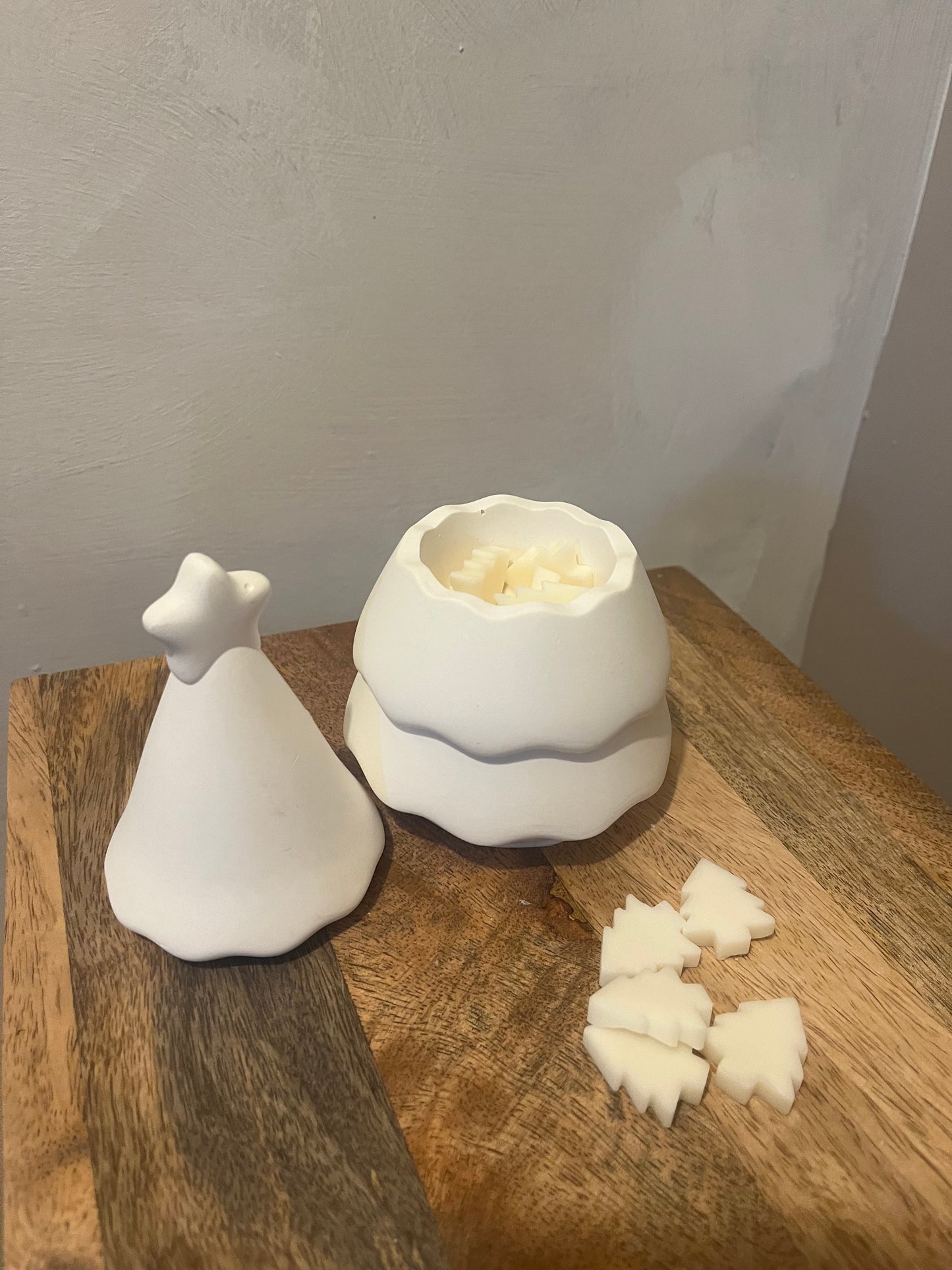Handmade Christmas Tree Jar with Wax Melts