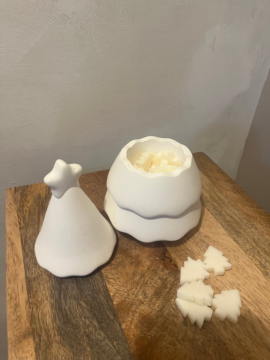 Handmade Christmas Tree Jar with Wax Melts